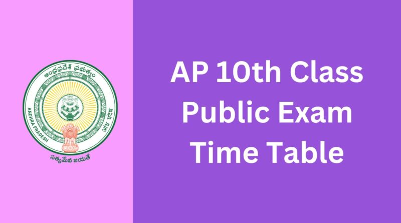 AP 10th Class Exam Time Table 2025