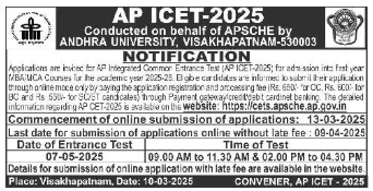 AP Icet 2025 Notification
