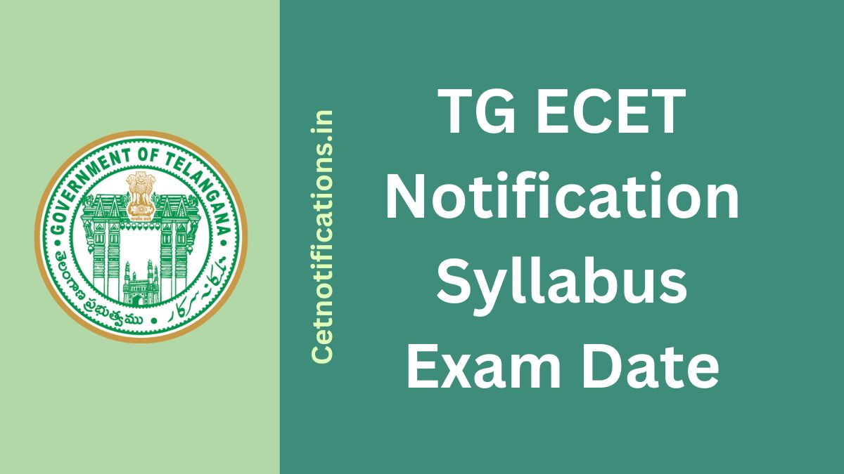 TS Ecet 2025 Notification, Online Application, Syllabus